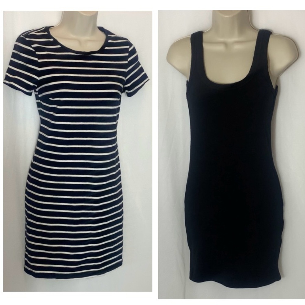 2 Dresses. Old Navy Black and White. Fashion Nova Black